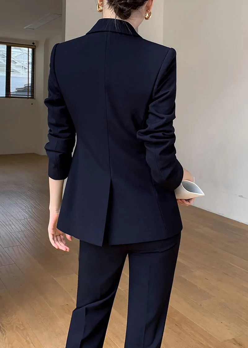 Double Breasted Blazer Pants Suit Two-Piece Set