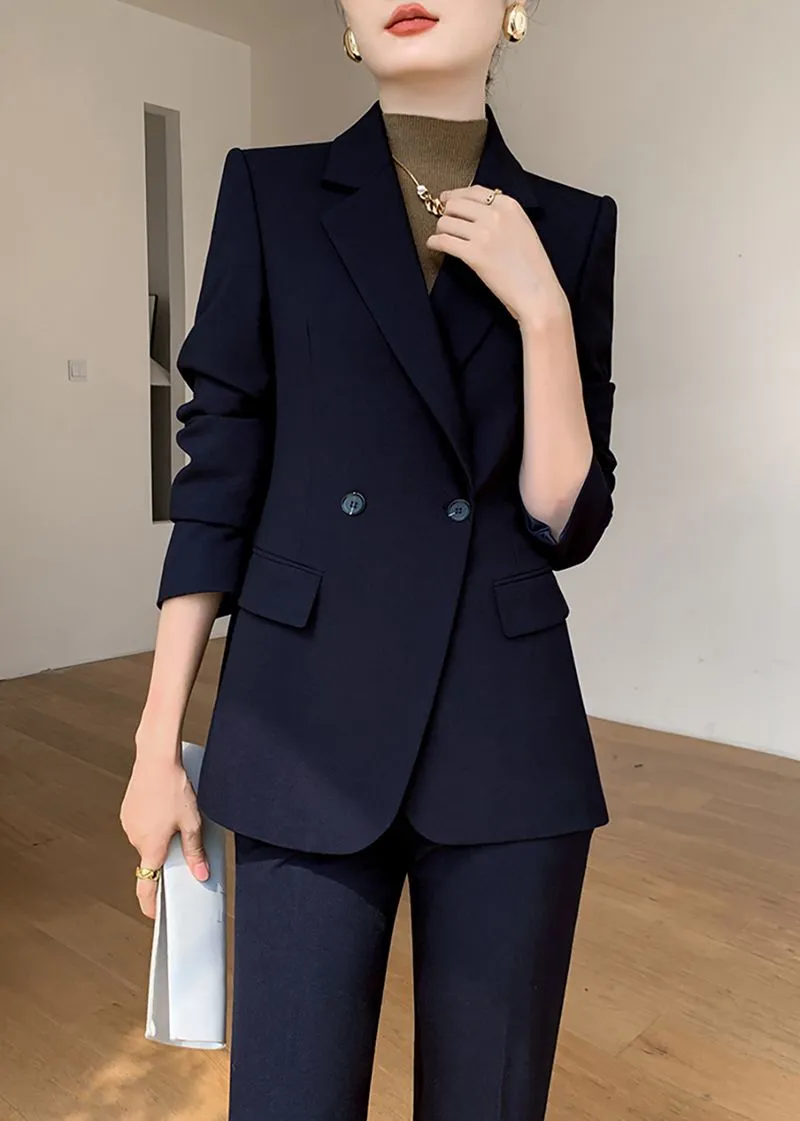 Double Breasted Blazer Pants Suit Two-Piece Set