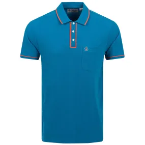 Earl Organic Pique Polo Mosaic Blue - SS23