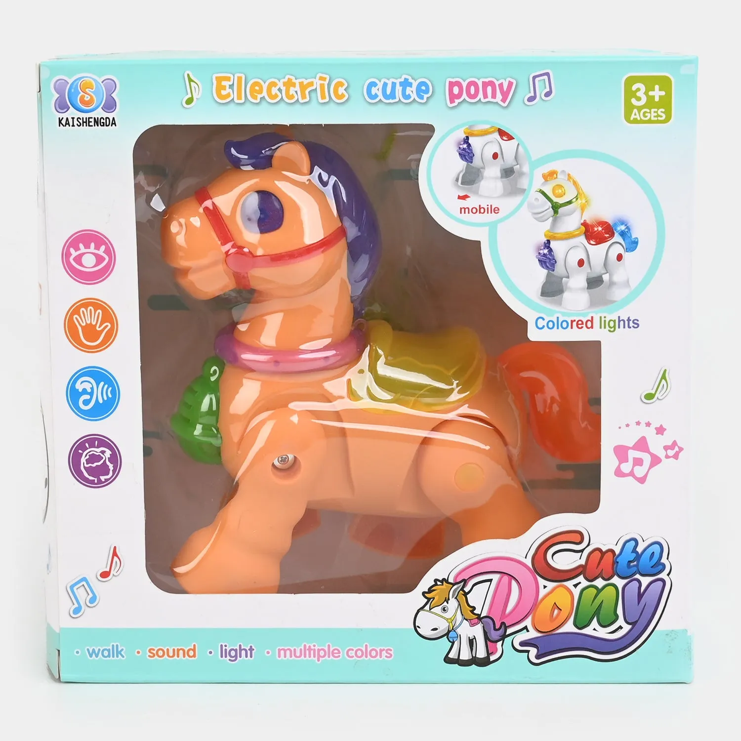 Electric Light & Music Walking Robot Along Horse Toy