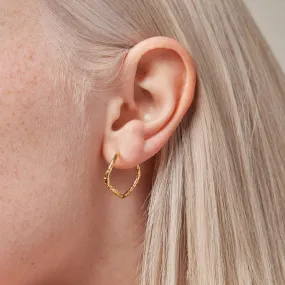 Enamel Copenhagen Sway Hoop Earrings-Gold