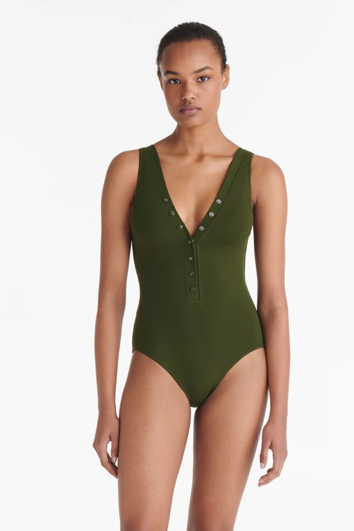 Eres Icone Full Piece Swimsuit - Khaki