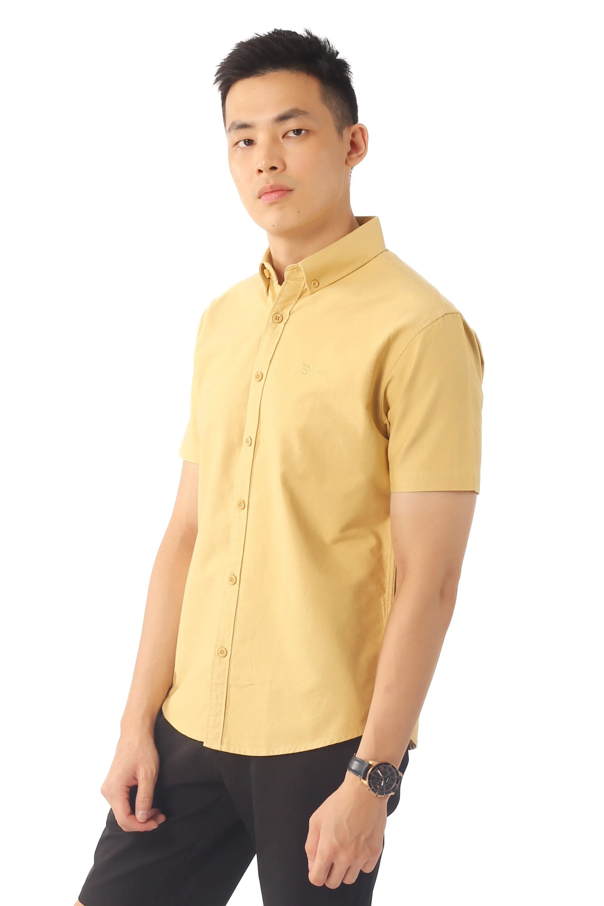 EXHAUST 100% Cotton Short Sleeve Shirt [Slim Fit] (SET A) 1314