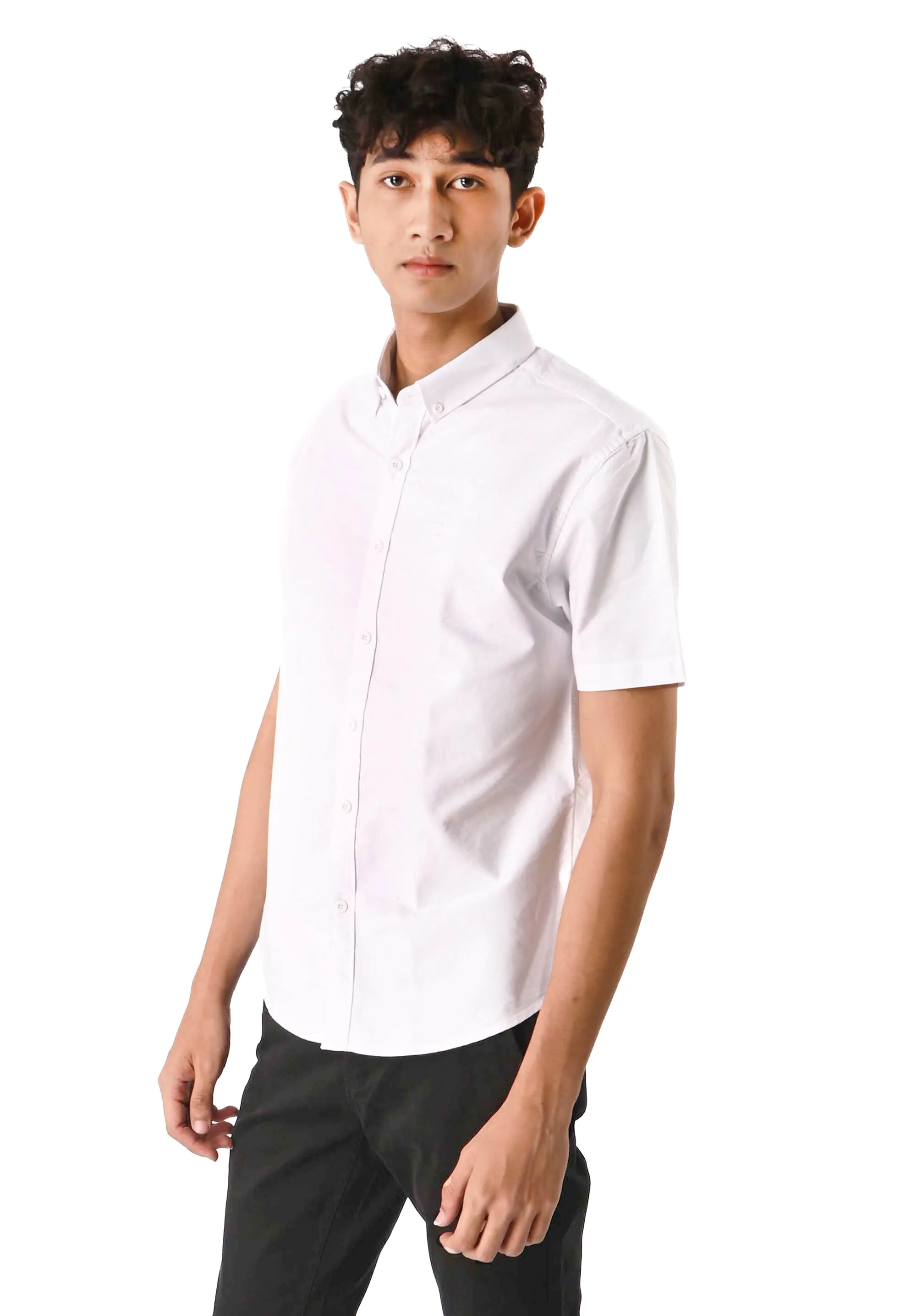 EXHAUST 100% Cotton Short Sleeve Shirt [Slim Fit] (SET A) 1314