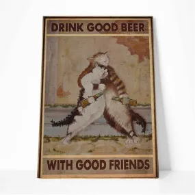 Gearhuman 3D Drunk Cats Canvas