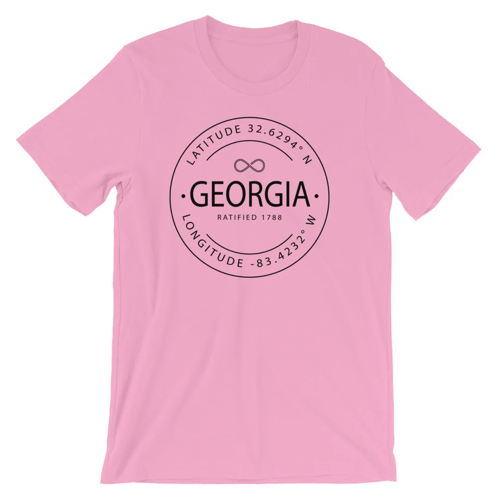 Georgia - Short-Sleeve Unisex T-Shirt - Latitude & Longitude