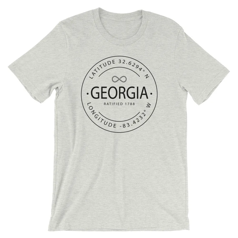 Georgia - Short-Sleeve Unisex T-Shirt - Latitude & Longitude