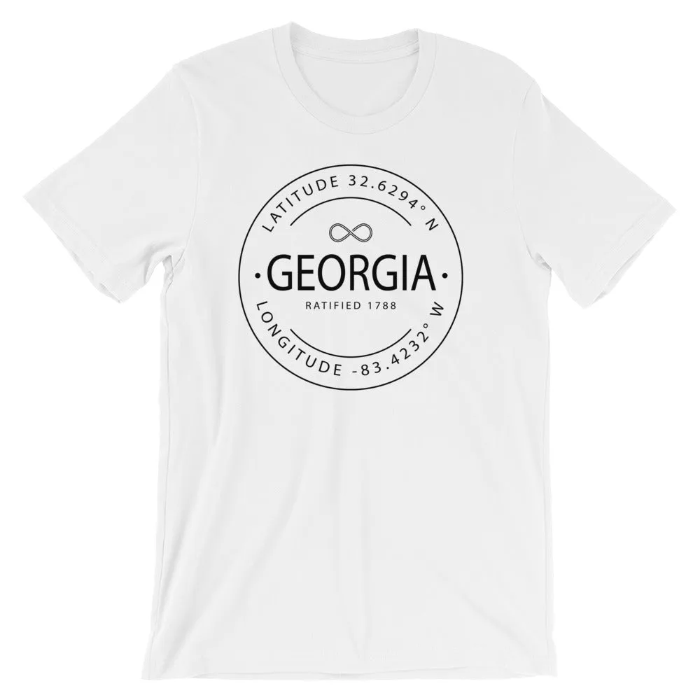 Georgia - Short-Sleeve Unisex T-Shirt - Latitude & Longitude