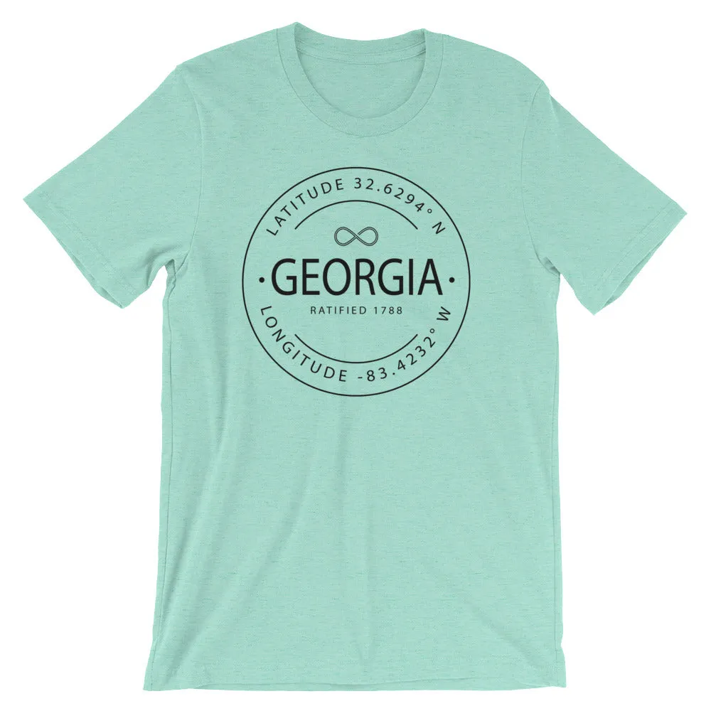 Georgia - Short-Sleeve Unisex T-Shirt - Latitude & Longitude