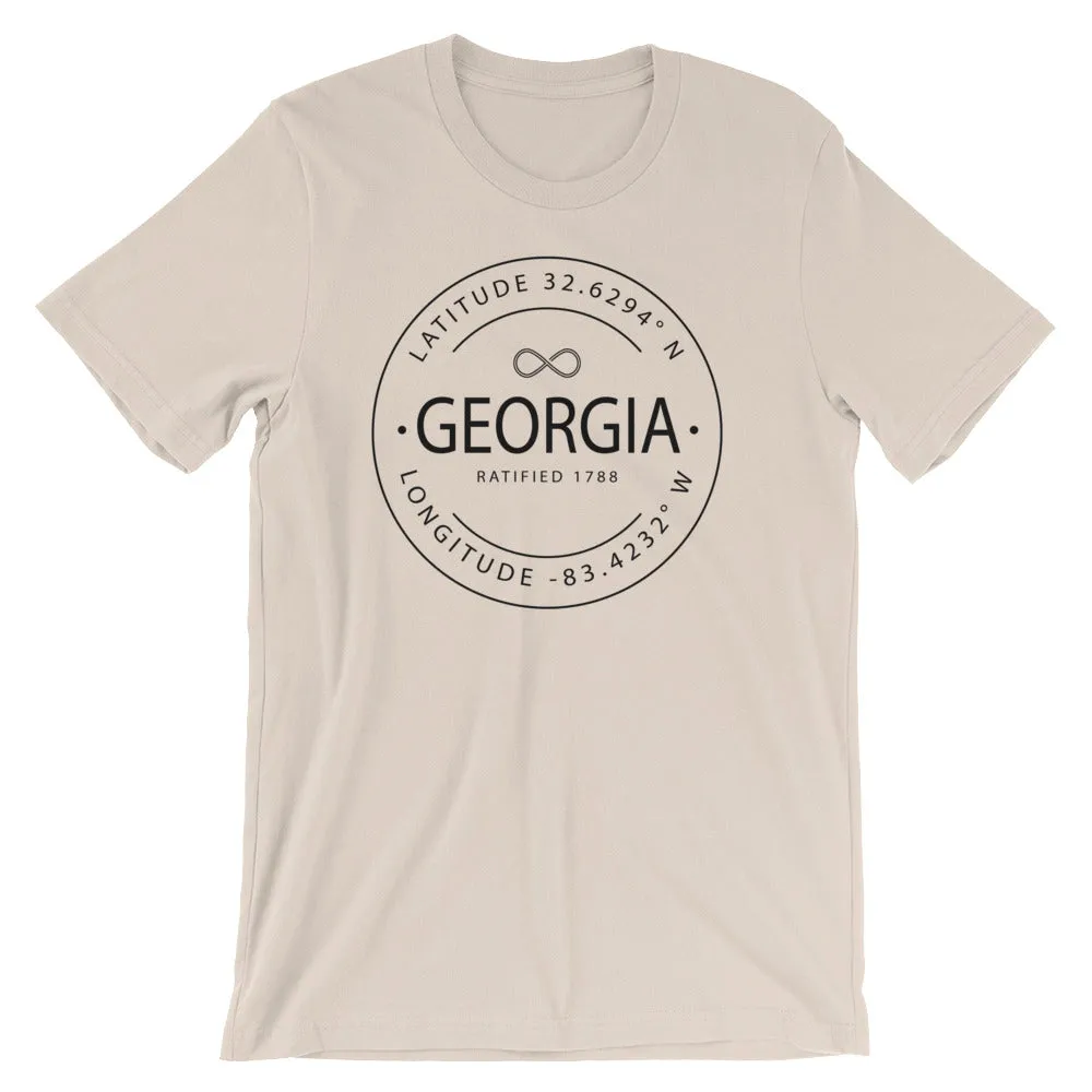 Georgia - Short-Sleeve Unisex T-Shirt - Latitude & Longitude