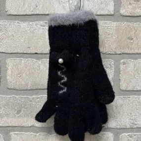 Gloves - Fuzzy - Black