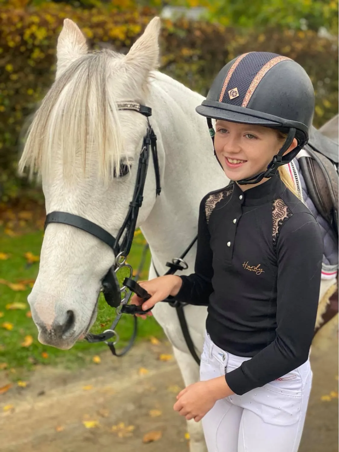 Hardy Equestrian Children's Black Lace Show Shirt