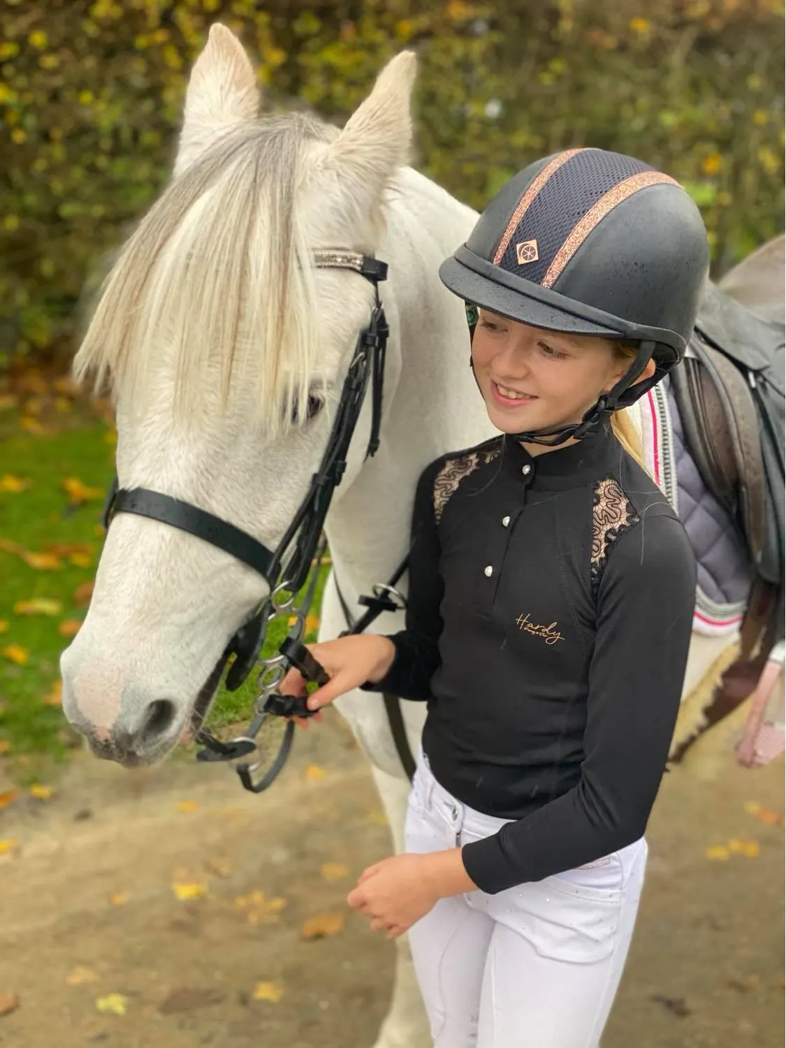 Hardy Equestrian Children's Black Lace Show Shirt