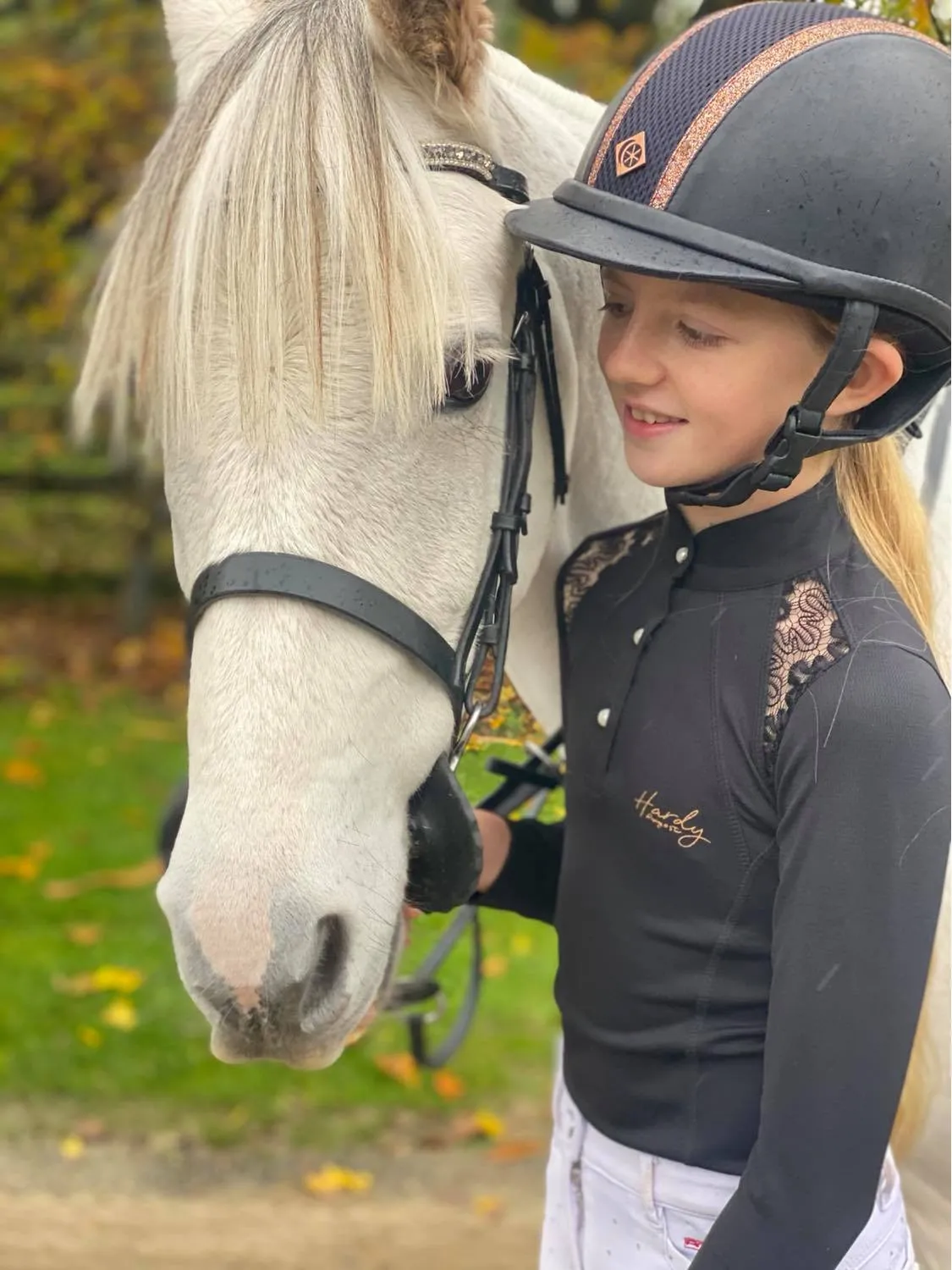 Hardy Equestrian Children's Black Lace Show Shirt