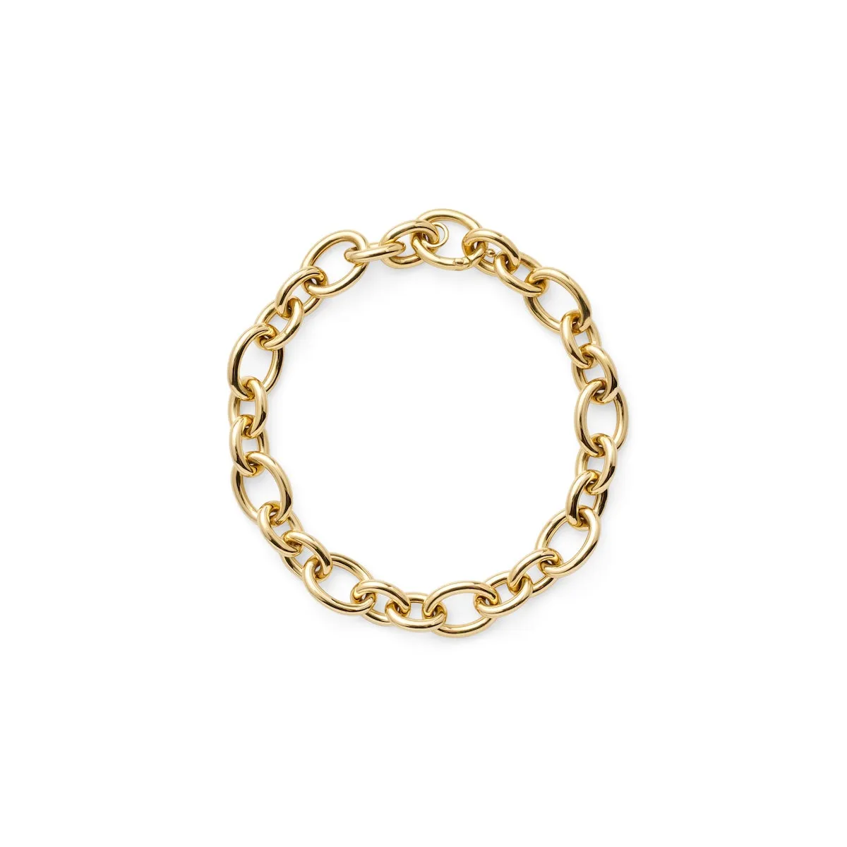 High-Polish Gold Link Bracelet