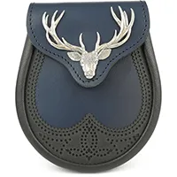 Highlander Stag Leather Sporran