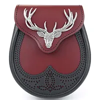 Highlander Stag Leather Sporran