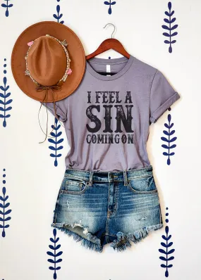 I Feel A Sin Coming On Short Sleeve Tee [4 colors]