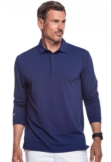 IBKUL Mens Polo Long Sleeve Ink