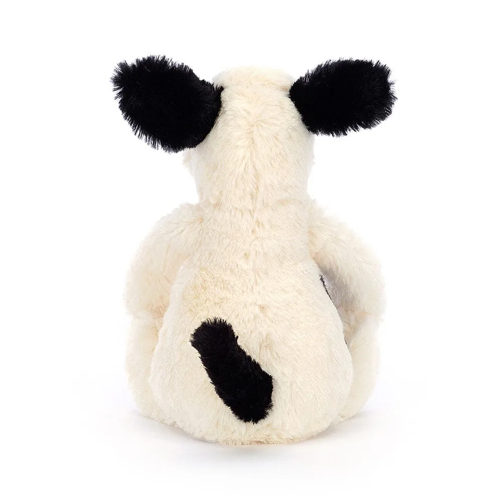 Jellycat Bashful Black and Cream Puppy