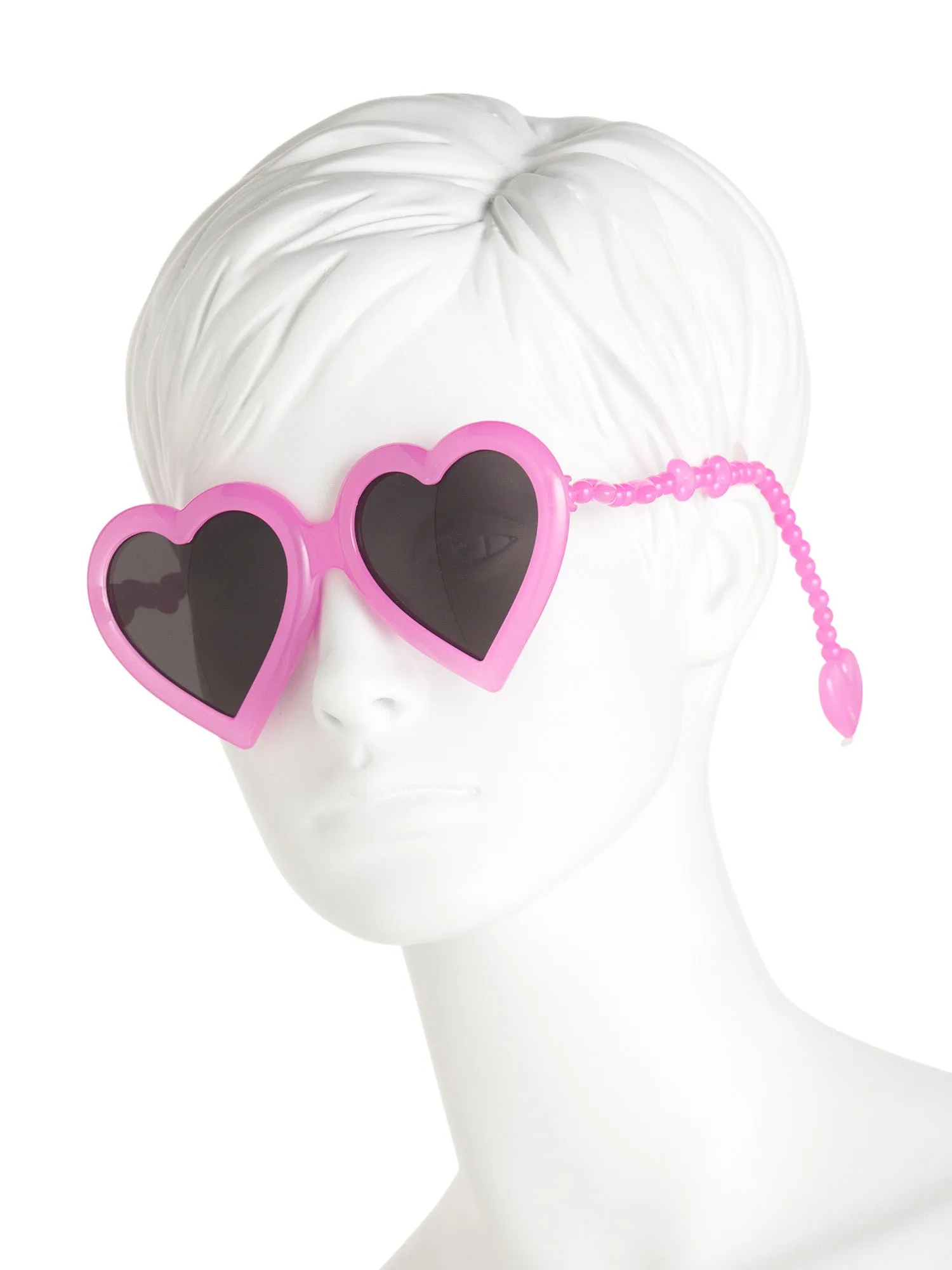 JEREMY SCOTT x Linda Farrow Heart Sunglasses - Pink