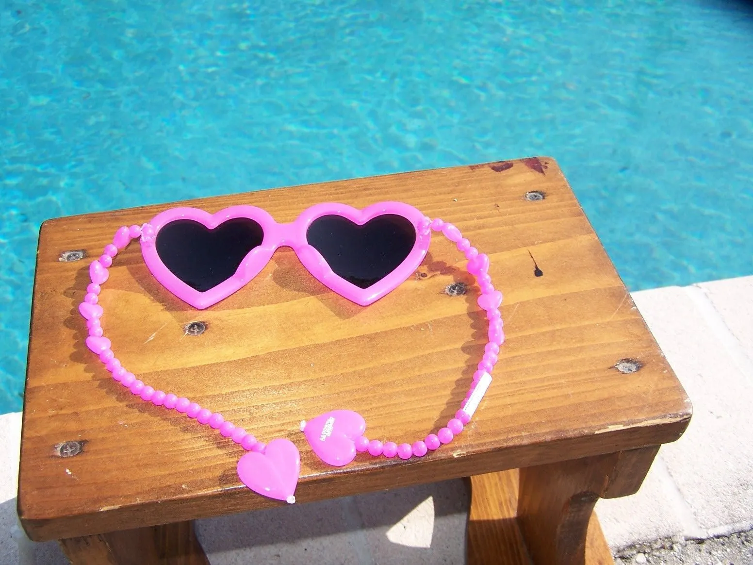 JEREMY SCOTT x Linda Farrow Heart Sunglasses - Pink