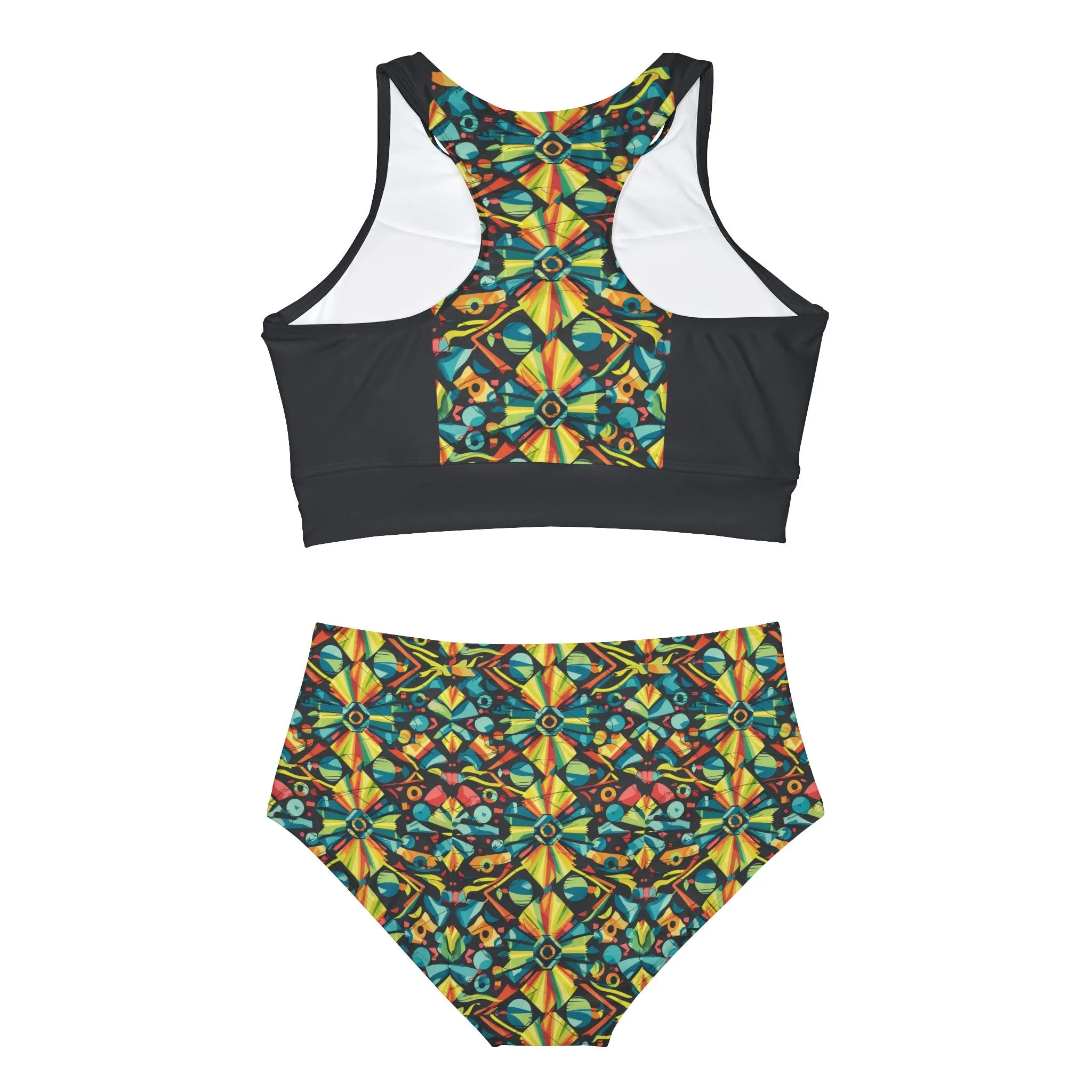 Kaleidoscope Sporty Bikini Set (AOP)