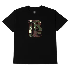 Kids True Logo Camo T-Shirt Black