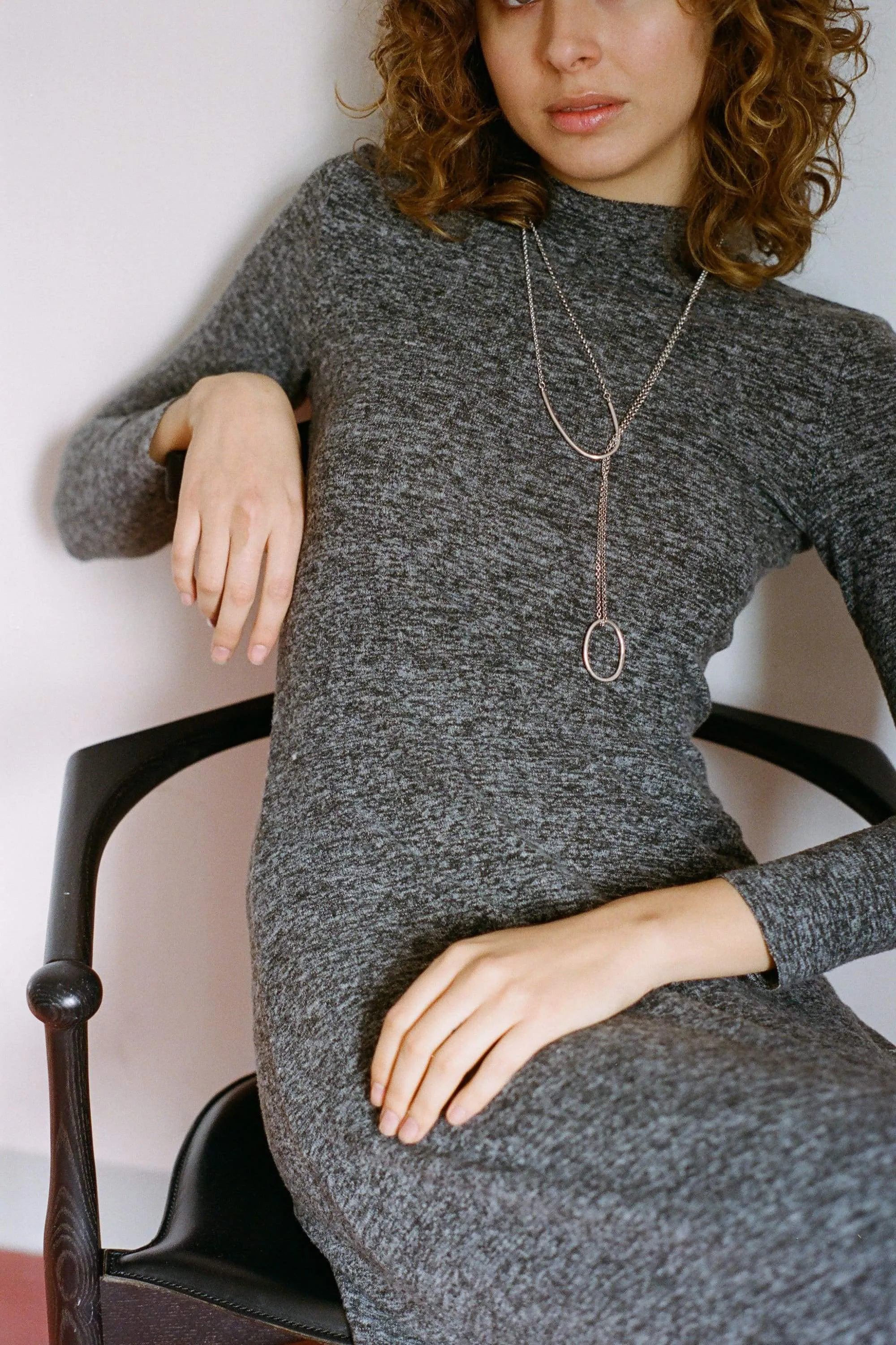 knit dress grey <br> by Cossac