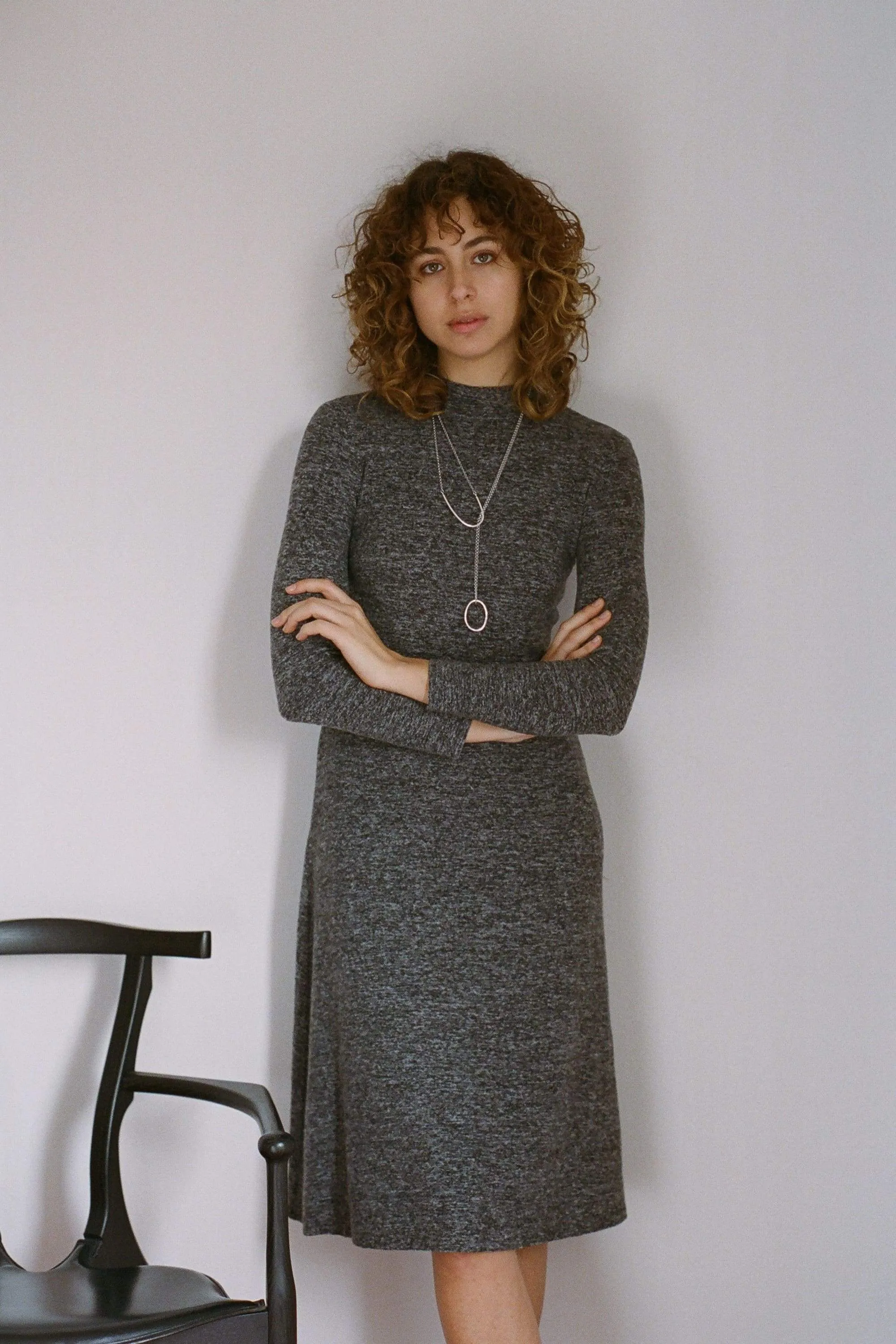 knit dress grey <br> by Cossac