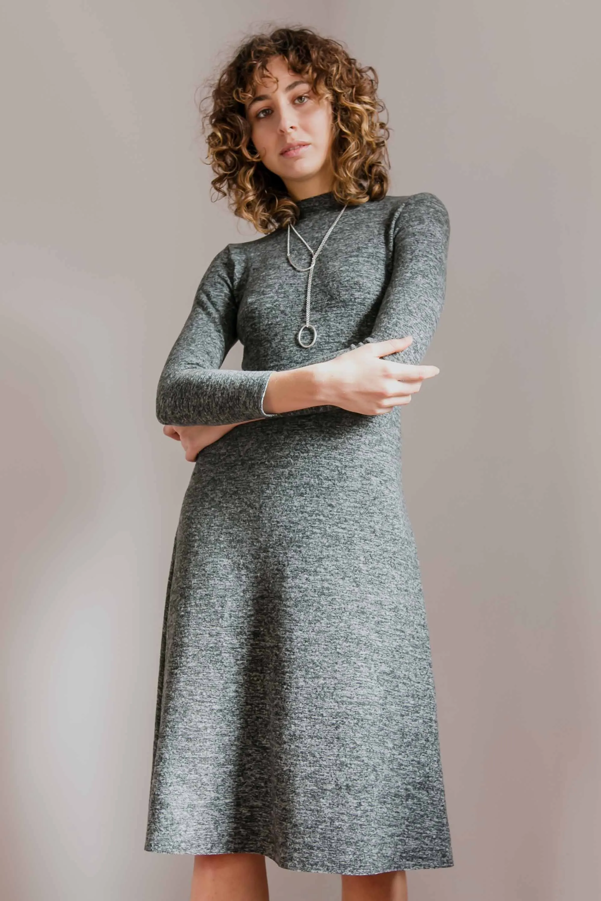 knit dress grey <br> by Cossac