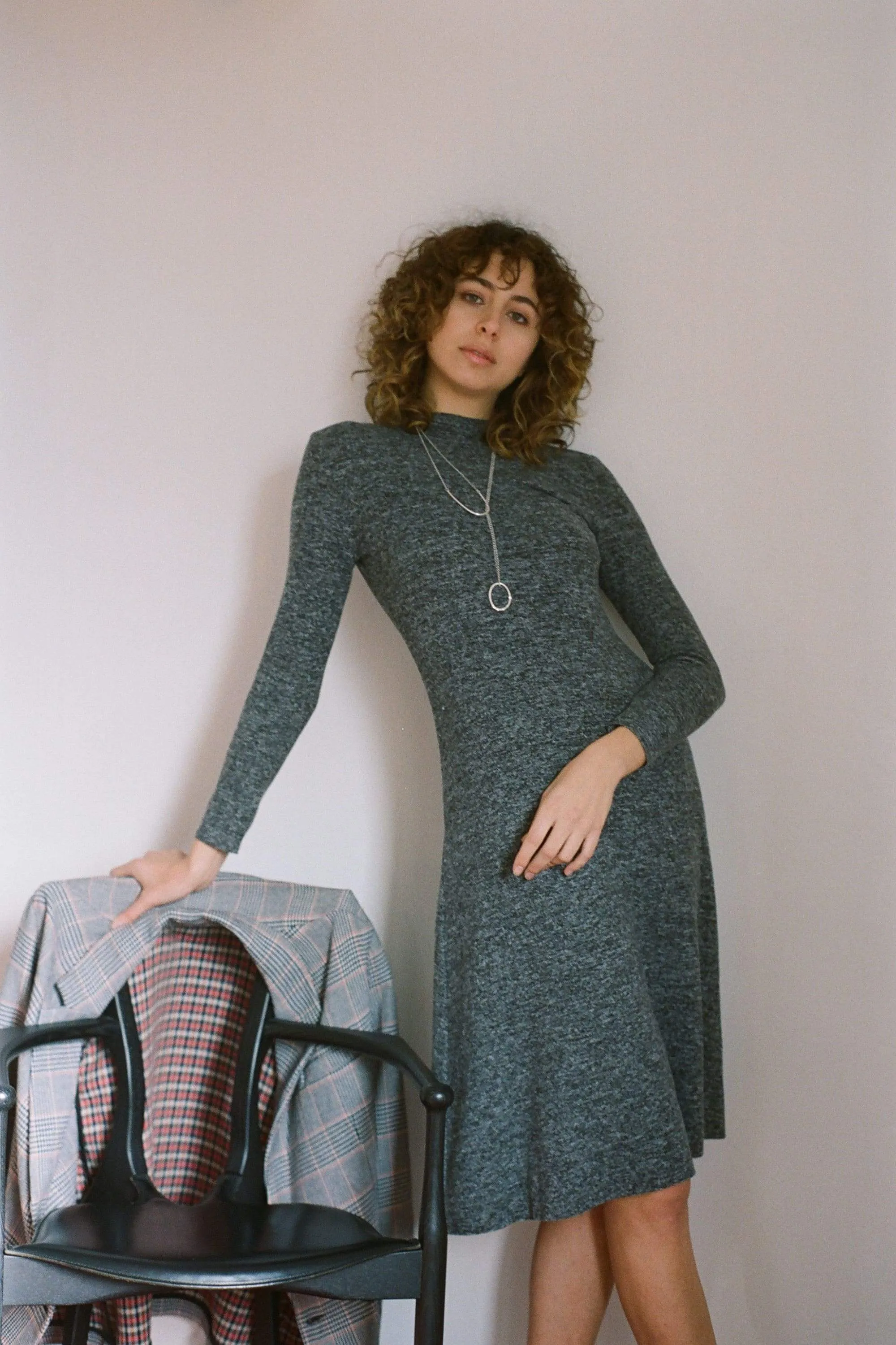 knit dress grey <br> by Cossac