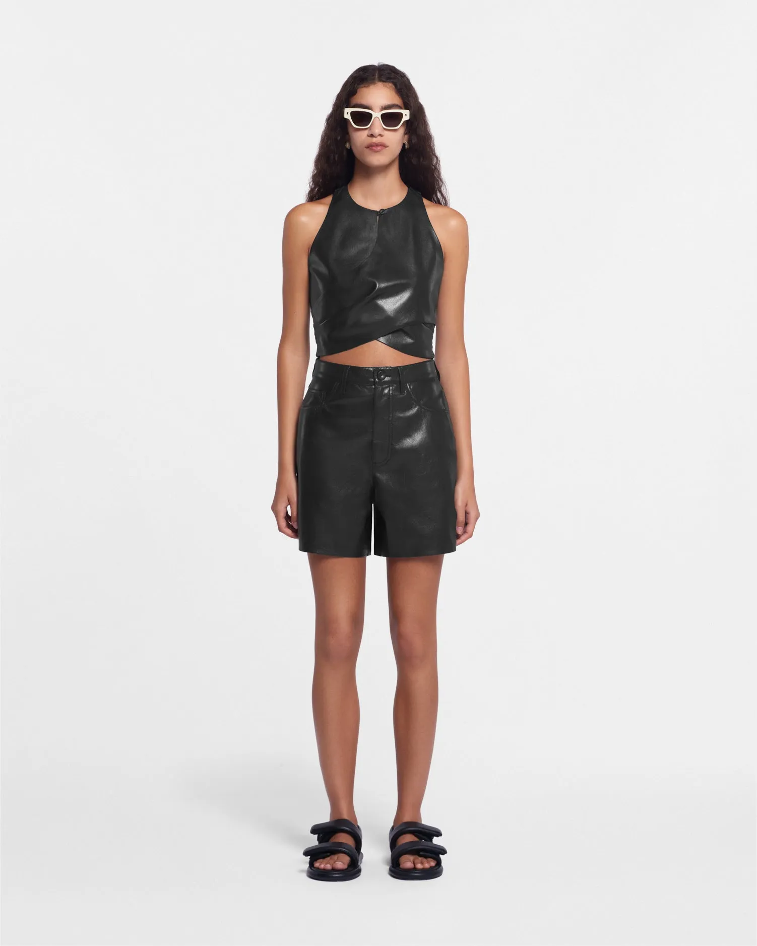 Leana - Sale Okobor™ Alt-Leather Shorts - Black