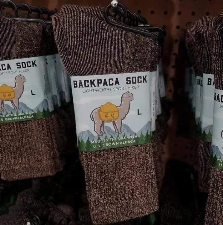 Lightweight Hiker Alpaca Wool Socks "BACKPACA"