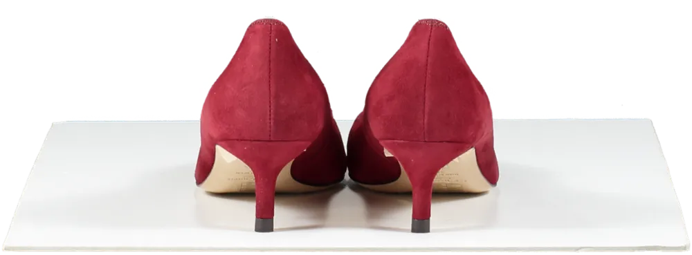 LK Bennett Dark Red Kitten Heel Court Shoes BNIB UK 4 EU 37 👠