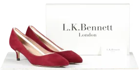 LK Bennett Dark Red Kitten Heel Court Shoes BNIB UK 4 EU 37 👠