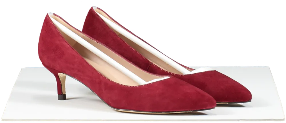 LK Bennett Dark Red Kitten Heel Court Shoes BNIB UK 4 EU 37 👠