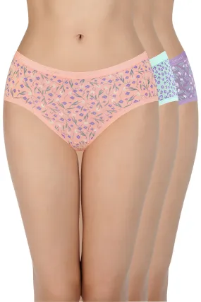 Low Rise Print Hipster Panties (Pack of 3)