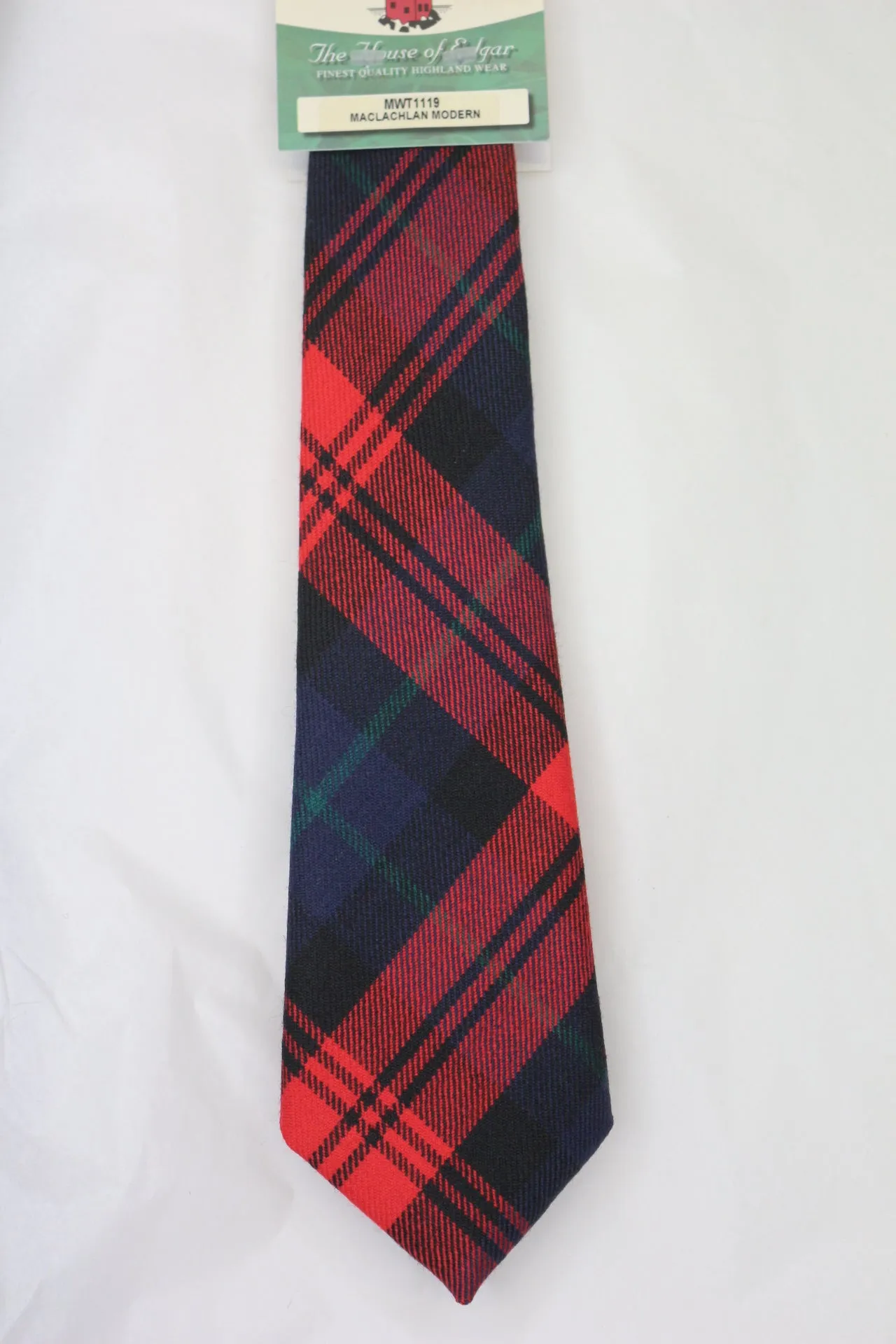 MacLachlan Modern red Tartan Tie