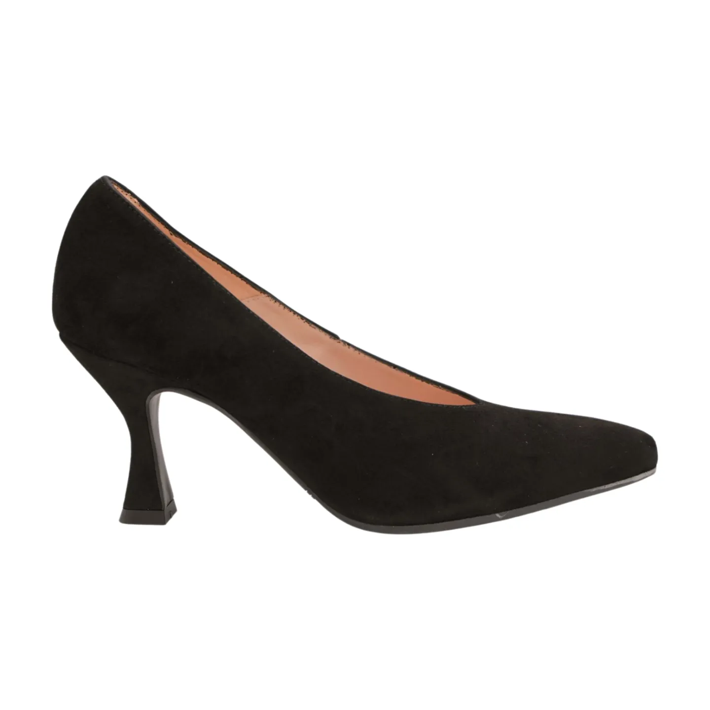 Marian Black Suede VCut point Toe Shoe