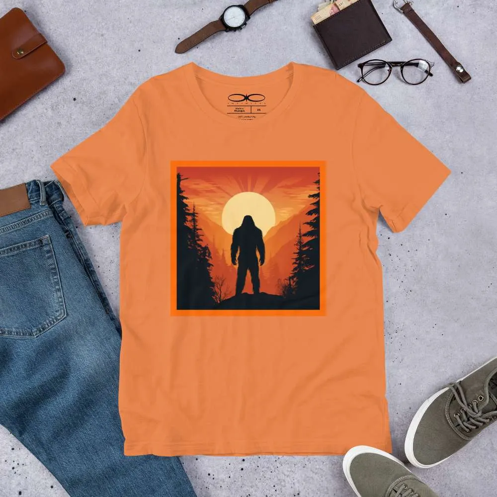 Men's Bigfoot And Sunset Graphic T-Shirt