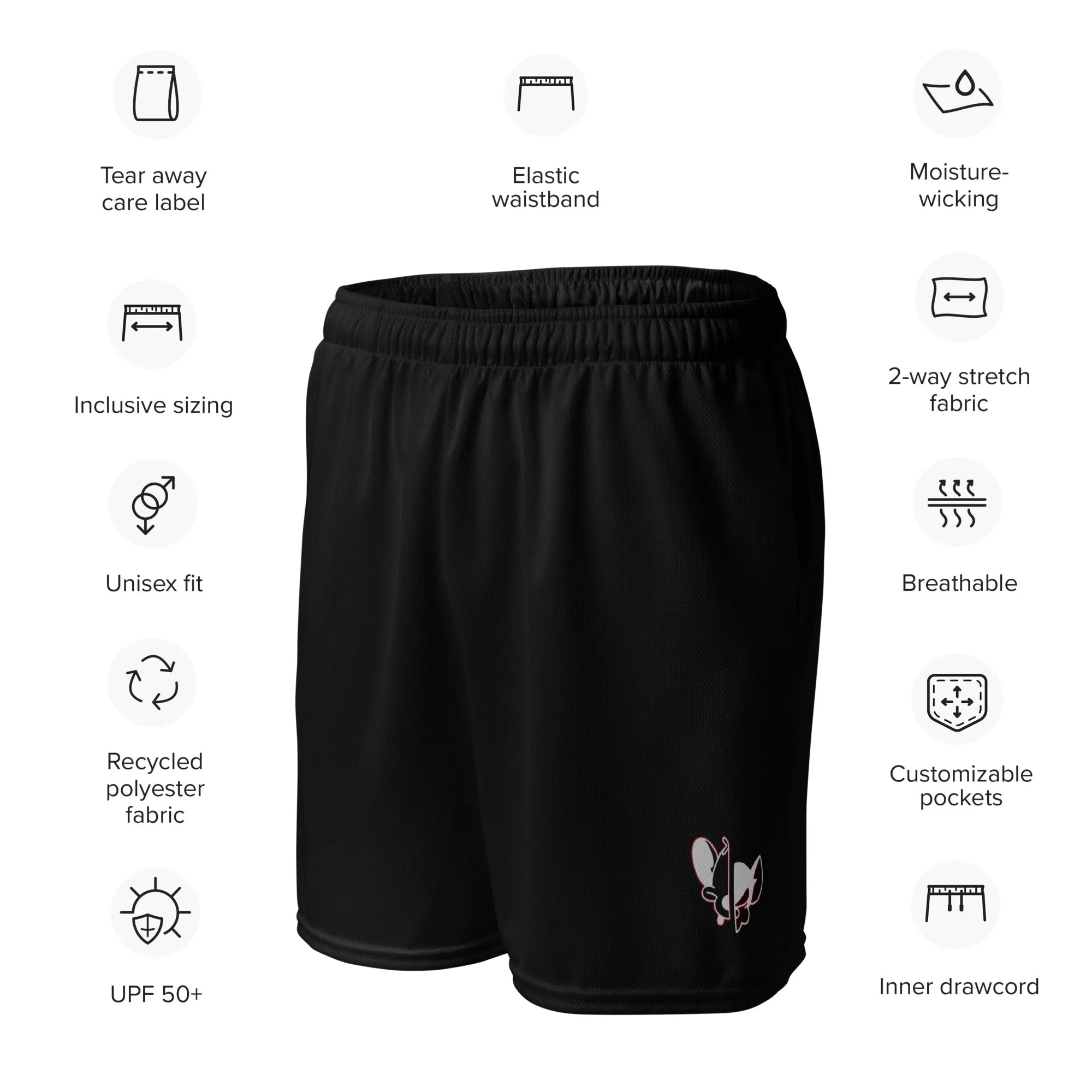 Men's Character Theme Cross-Color Mesh Basketball Shorts