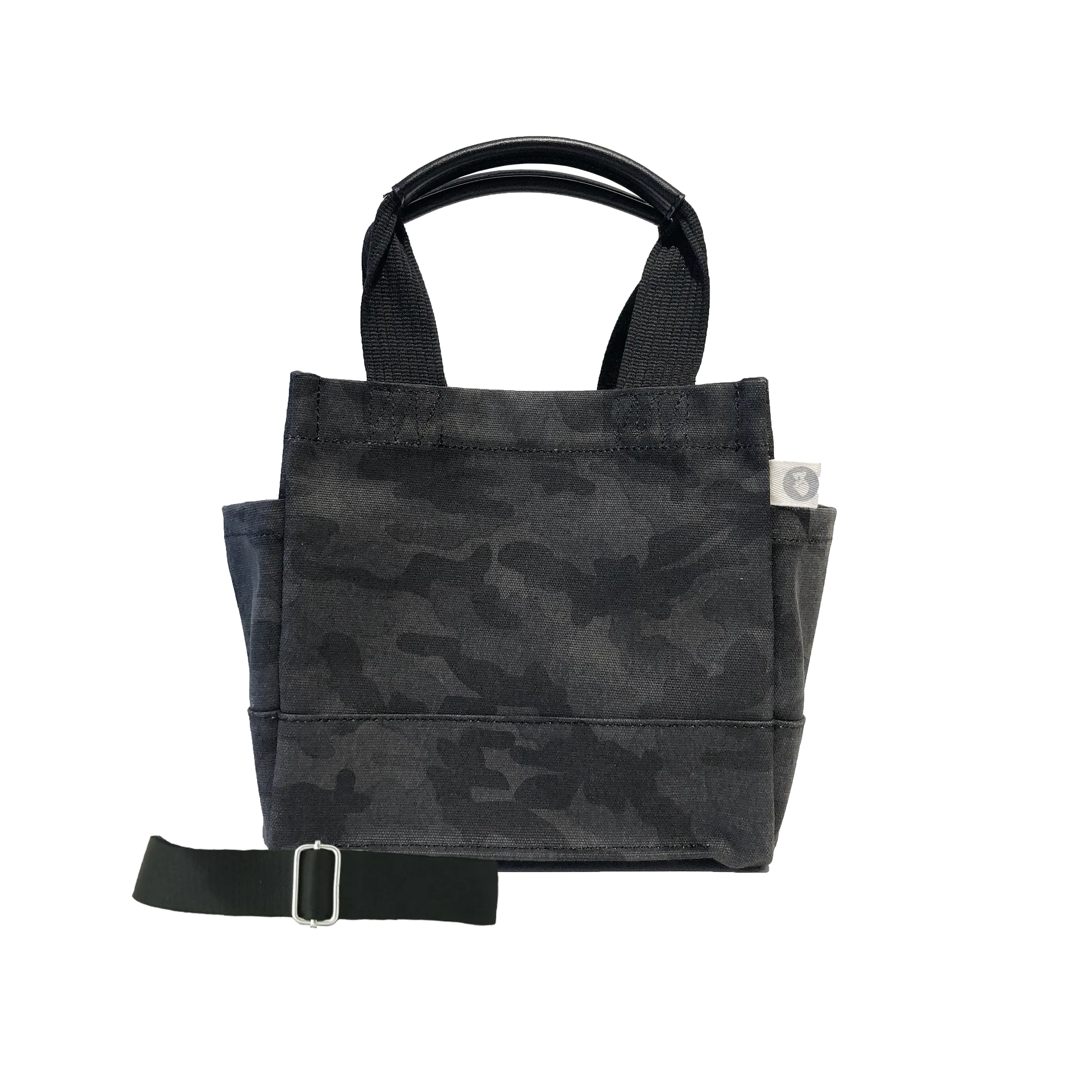 Mini Luxe North South Bag: Black Camouflage