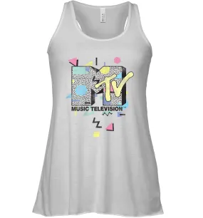 Mtv Retro Shape Design Logo Graphic Racerback Tank