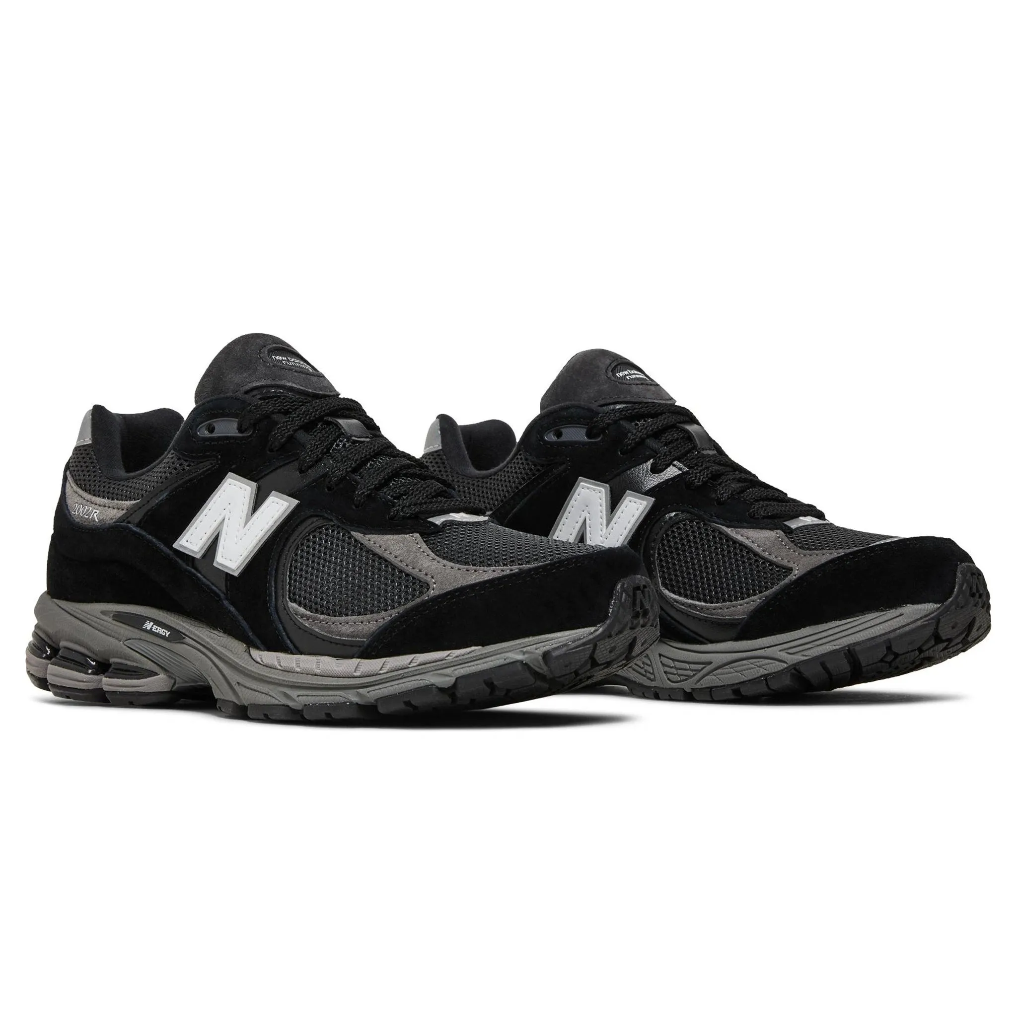 New Balance 2002R Black Dark Grey White