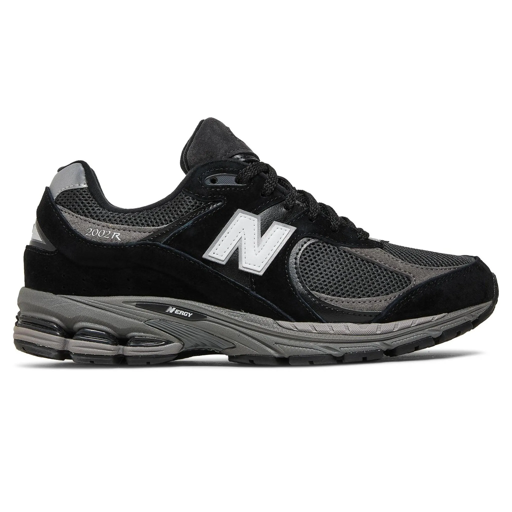 New Balance 2002R Black Dark Grey White