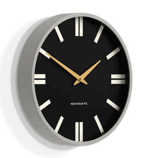 Newgate Universal PLAZA Wall Clock Overcoat Grey