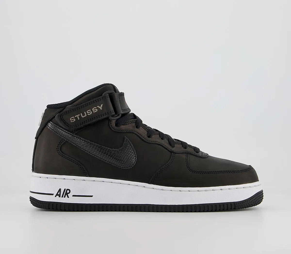 Nike Air Force 1 Mid Black Black Black Uk Size 7.5