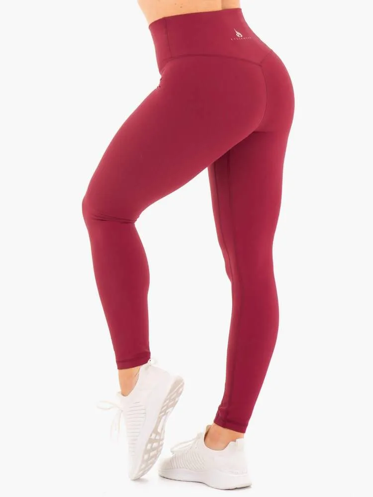 NKD HIGH WAISTED LEGGINGS BERRY RED