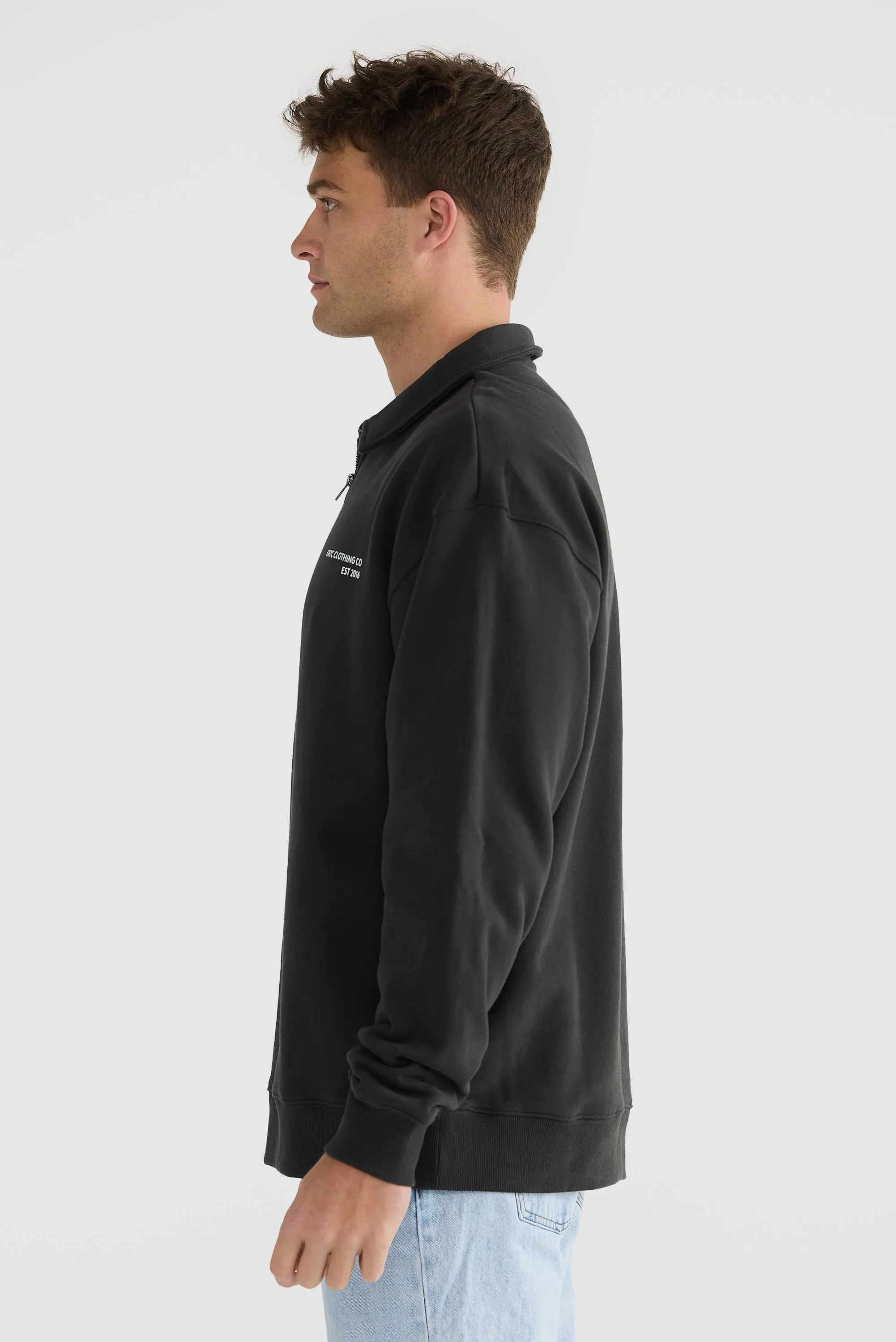 Oliver Quarter Zip Washed Black